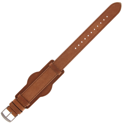 TIMEX PW2R88000 - 19mm - BRĄZOWY - Skórzany pasek do zegarka TIMEX TW2R88000