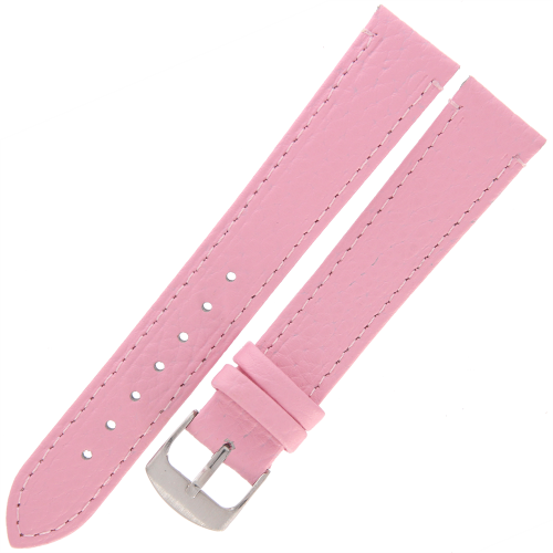 DILOY 178 - JASNY RÓŻOWY - 18mm - Skórzany pasek do zegarka o strukturze bizona