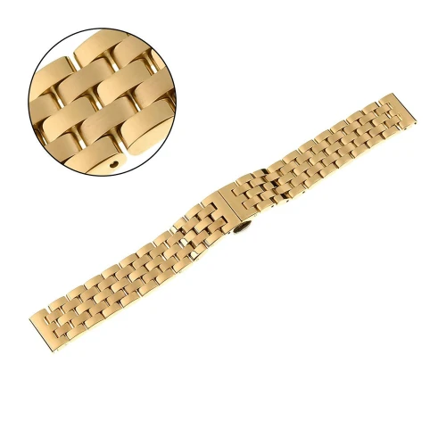 PACIFIC MB52 - Żółto Złota - 22mm - Stalowa bransoleta do zegarka