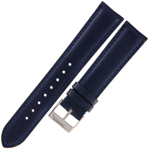 TEKLA E40 - 20mm - GRANATOWY - Skórzany pasek do zegarka