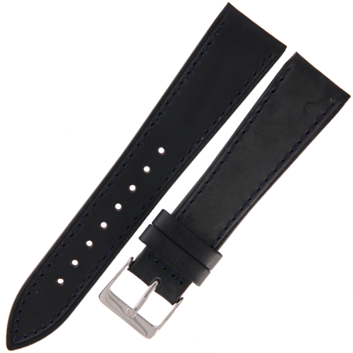 TEKLA EP40 - 22mm - Gładki - GRANATOWY - Skórzany pasek do zegarka