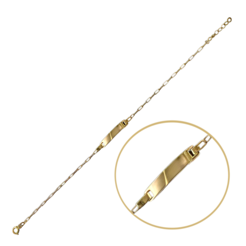 MINET Gold - Au585 / 1,70g - Elegancka złota bransoletka ENGRAM