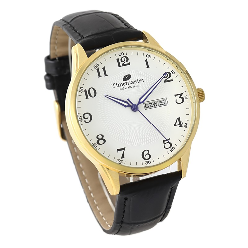 TIMEMASTER 268/03 - Polish Date - Męski - Klasyczny zegarek na pasku skórzanym
