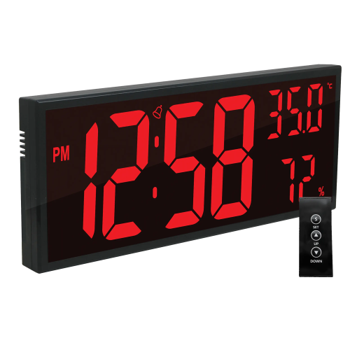 JVD DH309.2 - 41x17cm - Czarny/Czerwony - Zegar elektroniczny