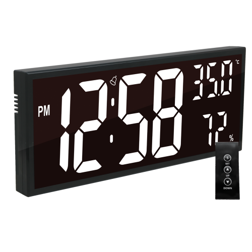 JVD DH309.1 - 41x17cm - Czarny/Biały - Zegar elektroniczny