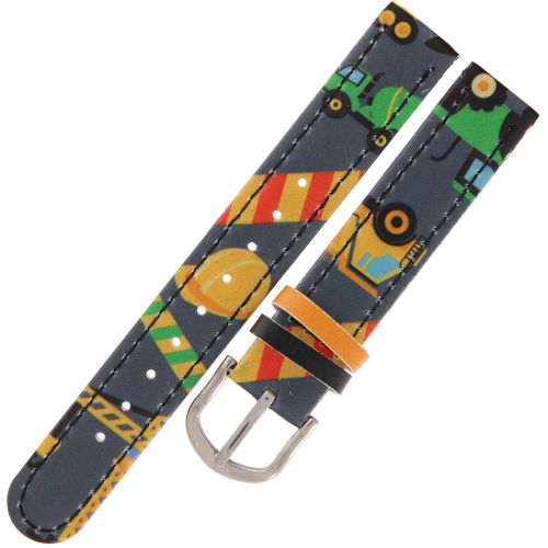 CLOCKODILE CSB0090 - 14mm - SZARY z Maszynami - Pasek do zegarka