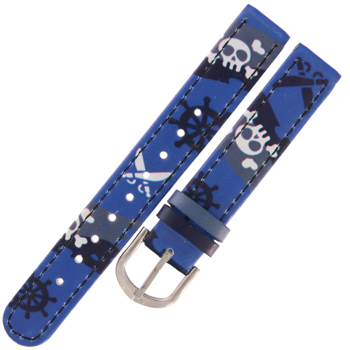 CLOCKODILE CSB0070 - 14mm - GRANATOWY z Piratem - Pasek do zegarka