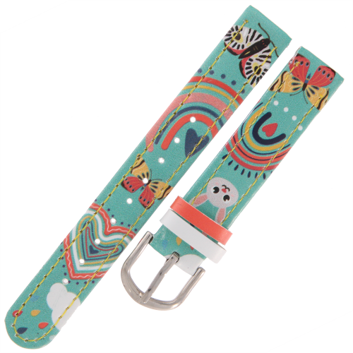 CLOCKODILE CSG5182 - 14mm - ZIELONY z Motylkami - Pasek do zegarka