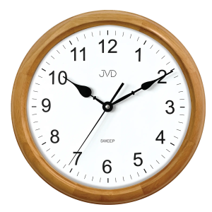 JVD NS8052/68 - 34cm - JASNY BRĄZ (brzoza) - Zegar ścienny