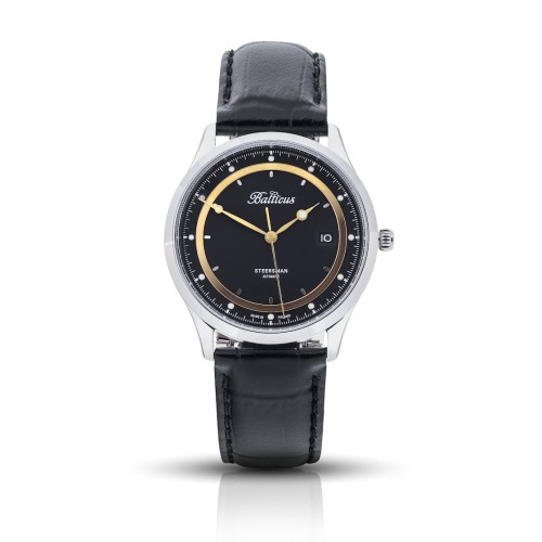 BALTICUS Steersman Black/Gold - Męski - Zegarek mechaniczny