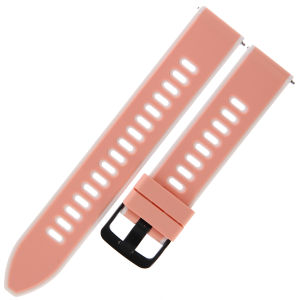 TEKLA SQD30 - 20mm - BIAŁY/RÓŻOWY - Silikonowy pasek do zegarka lub smartwatcha