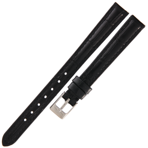 TEKLA K10 XL - 12mm - Krokodyl - CZARNY - Skórzany pasek do zegarka