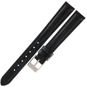 TEKLA K10 XL - 14mm - Krokodyl - CZARNY - Skórzany pasek do zegarka