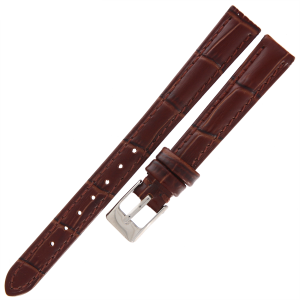 TEKLA K20 - 12mm - Krokodyl - BRĄZOWY - Skórzany pasek do zegarka