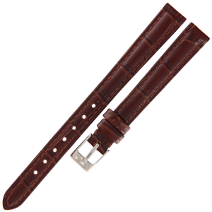 TEKLA K20 XL - 12mm - Krokodyl - BRĄZOWY - Skórzany pasek do zegarka