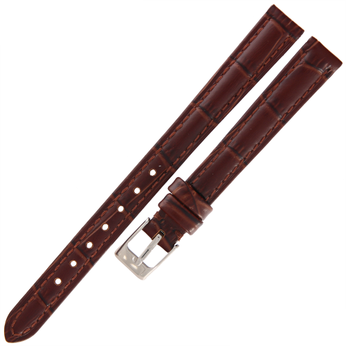 TEKLA K20 XL - 12mm - Krokodyl - BRĄZOWY - Skórzany pasek do zegarka