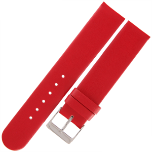 TEKLA A3 - 18mm - CZERWONY - Pasek do zegarka z wegańskiej skóry