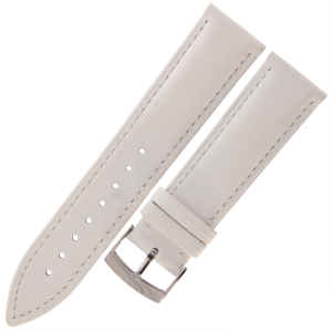 TEKLA EZ50 - 22mm - BIAŁY - Skórzany pasek do zegarka