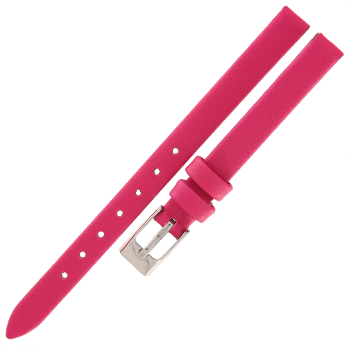 TEKLA G10C - 10mm - Gładki - CIEMNY RÓŻOWY - Skórzany pasek do zegarka