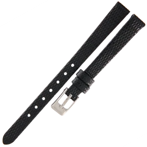 TEKLA J1 - 10mm - Jaszczurka - CZARNY - Skórzany pasek do zegarka