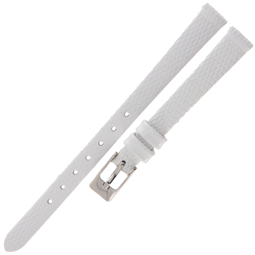 TEKLA J5 - 10mm - Jaszczurka - BIAŁY - Skórzany pasek do zegarka