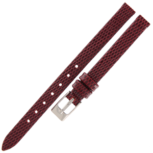 TEKLA J9 - 08mm - Jaszczurka - BORDOWY - Skórzany pasek do zegarka
