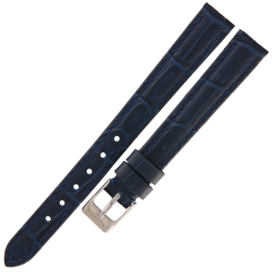 TEKLA K40 - 12mm - Krokodyl - GRANATOWY - Skórzany pasek do zegarka