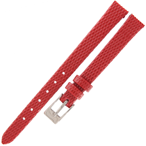 TEKLA J3 - 10mm - Jaszczurka - CZERWONY - Skórzany pasek do zegarka
