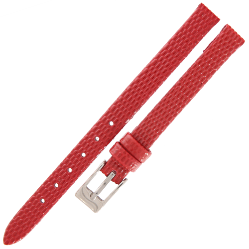 TEKLA J3 - 08mm - Jaszczurka - CZERWONY - Skórzany pasek do zegarka
