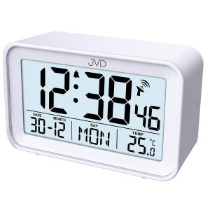 JVD RB3544.1 - 10x6cm - BIAŁY - Budzik elektroniczny DCF77