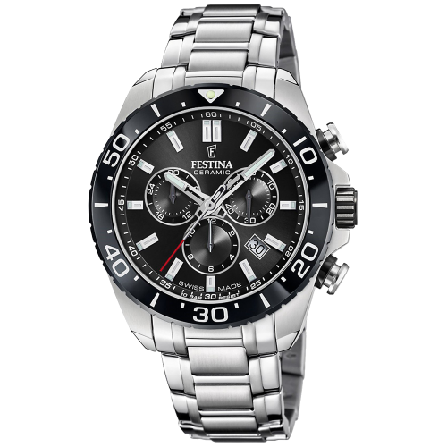 FESTINA F20042/4 - Swiss Made Chrono Ceramic - Męski - Zegarek kwarcowy