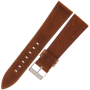 TEKLA EP20 - 22mm - Gładki - ŚREDNI BRĄZ - Skórzany pasek do zegarka
