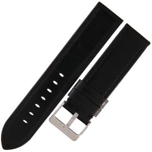 TEKLA P10 - 22mm - CZARNY - Skórzany pasek do zegarka