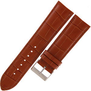 TEKLA K20A XL - 24mm - Krokodyl - JASNY BRĄZ - Skórzany pasek do zegarka