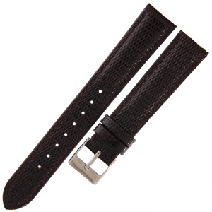 TEKLA JP2 - 18mm - BRĄZOWY - Jaszczurka - Skórzany pasek do zegarka