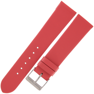 TEKLA GN15 - 20mm - Gładki - KORALOWY - Skórzany pasek do zegarka