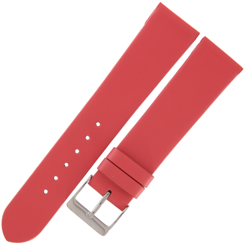 TEKLA GN15 - 20mm - Gładki - KORALOWY - Skórzany pasek do zegarka