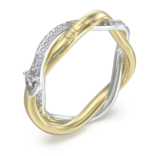 GUESS JUBR05068JWYGRH54 - Damski - Pierścionek ze stali nierdzewnej