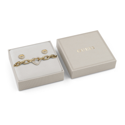 GUESS JUBS05077JWYGS - Zestaw kolczyki + naszyjnik - Damski - Stal nierdzewna