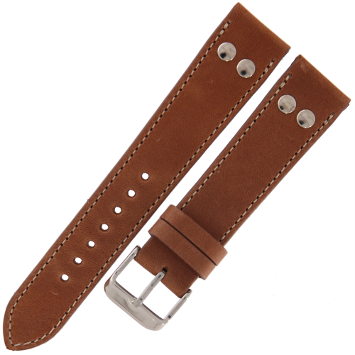 LAVVU Pilot LSUAE20 - 20mm - ŚREDNI BRĄZ - Skórzany pasek do zegarka