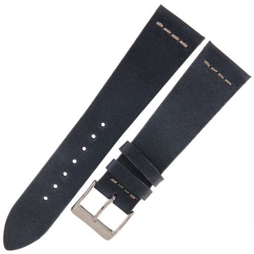 LAVVU Retro LSVUL22 - 22mm - Granatowy - Skórzany pasek do zegarka