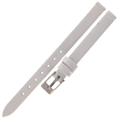 TEKLA J5 - 08mm - Jaszczurka - BIAŁY - Skórzany pasek do zegarka