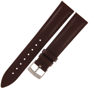 TEKLA EZ20 - 18mm - CIEMNY BRĄZ - Skórzany pasek do zegarka