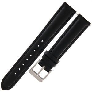 TEKLA E10 - 18mm - CZARNY - Skórzany pasek do zegarka