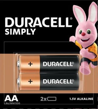 DURACELL AA / LR6 - 1,5V - 2x Bateria alkaliczna - Blister