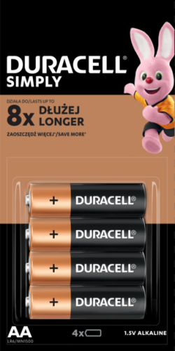 DURACELL AA / LR6 - 1,5V - 4x Bateria alkaliczna - Blister