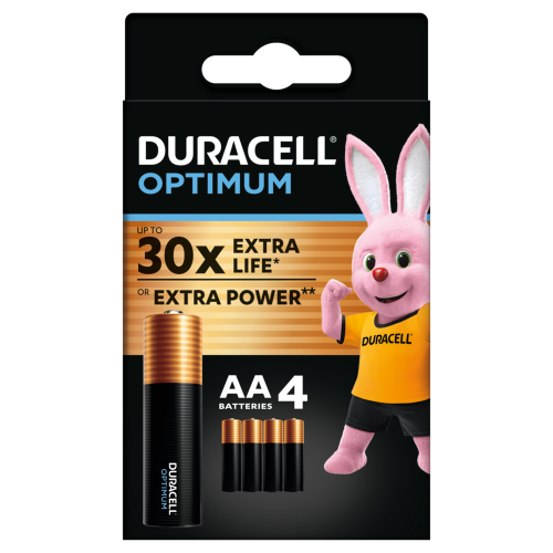 DURACELL AA LR6 Optimum - 1,5V - 4x Bateria alkaliczna - Opakowanie