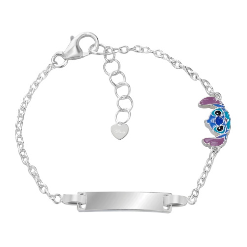 DISNEY - Stitch - Ag925 - Srebrna bransoletka z blaszką