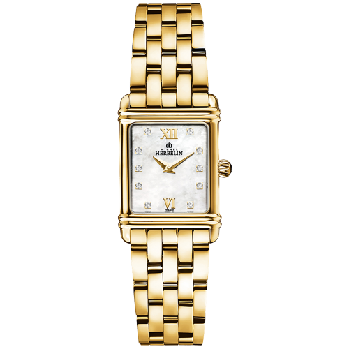 HERBELIN 17478BP59 - Art Deco Zircon Gold - Damski - Zegarek na bransolecie