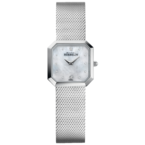 HERBELIN 17426B59 - Octogone Silver Pearl - Damski - Zegarek na bransolecie mesh